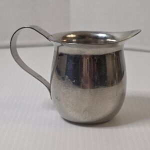Vintage Update Stainless Steel Mini Creamer Pitcher India Mid Century